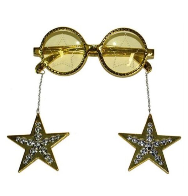 Party szemüveg csillagokkal - sárga