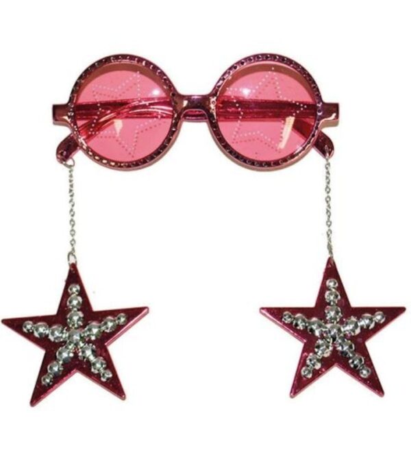 Party szemüveg csillagokkal - rózsaszín