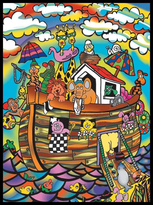 Colorvelvet Bársonykép 47x35 cm Noé bárkája