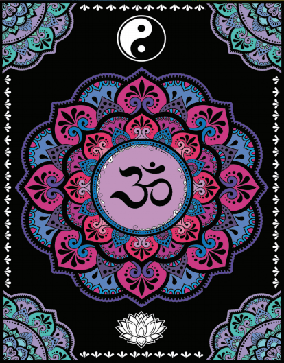 Colorvelvet Bársonykép 47x35 cm Om Mandala