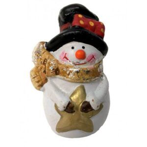 Karácsonyi hóember figura díszdobozban 7 cm