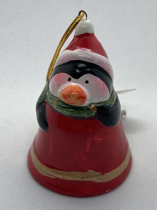 Karácsonyi kerámia csengő Pingvin