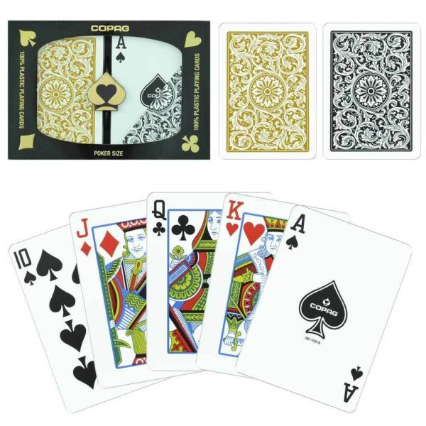 COPAG 1546 plasztik dupla paklis poker kártya B/G díszdobozban