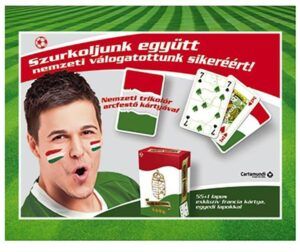 Hajrá Magyarok! Szurkoló römi arcfestő kártyával Foci