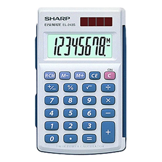 Zseb számológép SHARP EL-243S 8 digit