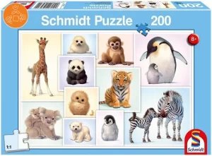 Schmidt Puzzle –Tierkinder der Wildnis, 200 db