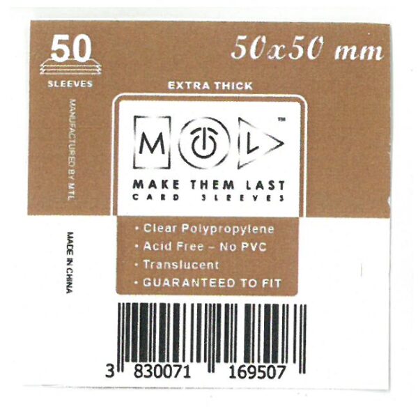 MTL 50x50 mm 50 db kártyavédő Prémium