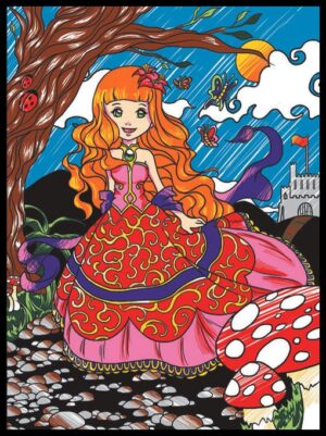 Colorvelvet Bársonykép 47x35 cm Hercegnő