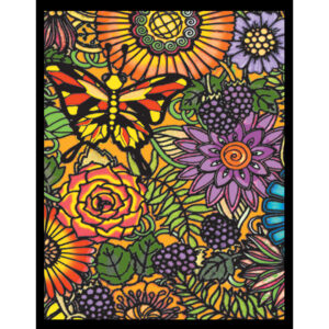Colorvelvet Kép A3 Pillangó virággal