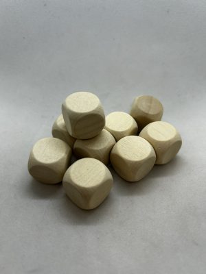 Dobókocka-6 oldalú-Üres 20mm natúr felülettel