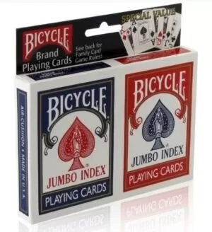 Bicycle Rider Back jumbo index póker kártya dupla