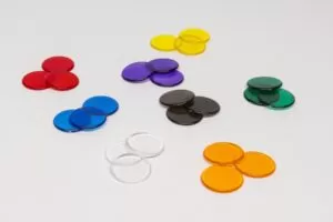 Műanyag zseton 20 mm - Áttetsző