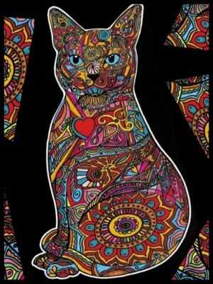 Colorvelvet Kép A3 Macska (ülő)