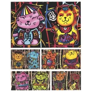 Colorvelvet doboz Kínai szerencse cicák