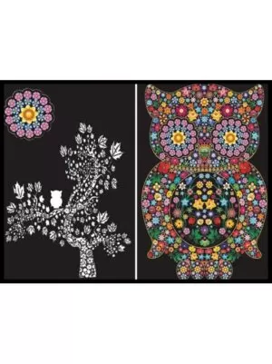 Colorvelvet gumis mappa Bagoly