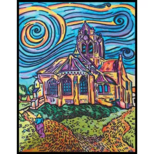 Colorvelvet Kép A3 Van Gogh Auvers temploma